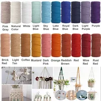 Long 100m Braided Cotton Rope Ideal for Home Textile Wedding Party Macrame Cord Cotton Thread Craft Decoration Diameter 1/2/3mm