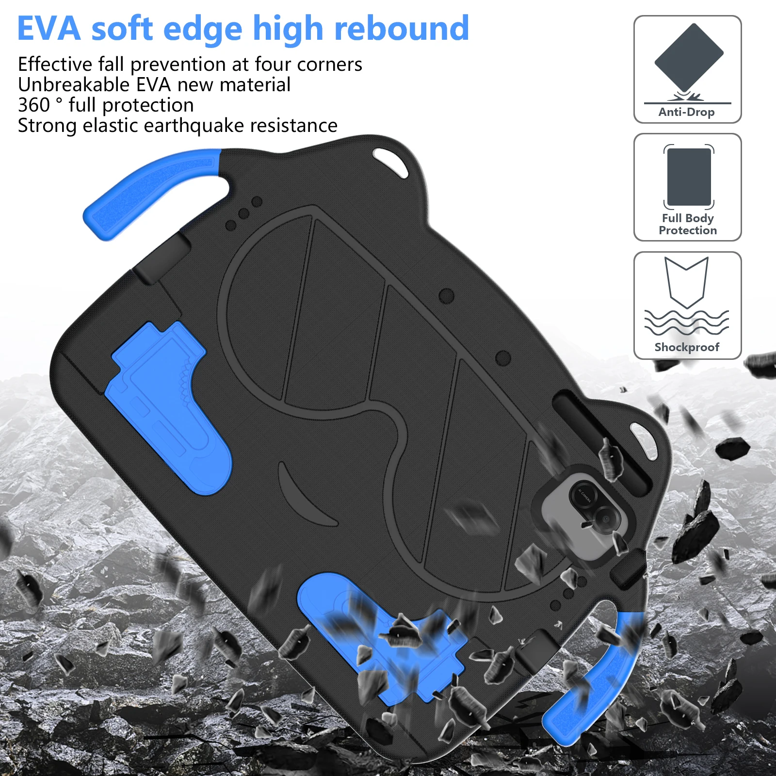 

Kids Cartoon Case For Honor Pad X8A X9 11" 2024 Tablet Safe Shockproof EVA Stand Cover For Honor Pad 11" 2024 Protector Cover