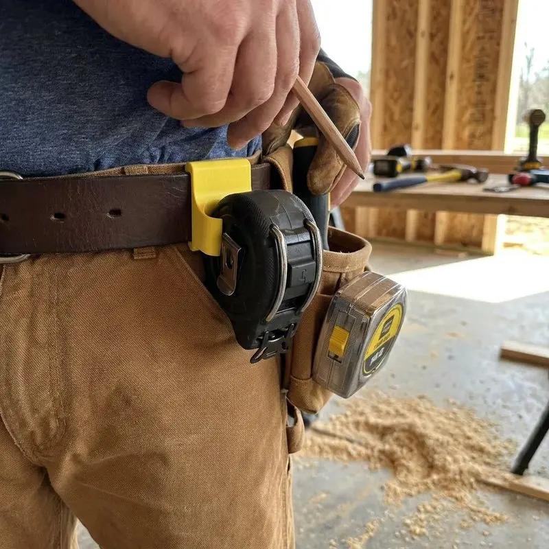 Portable Tool Belt Clip Holder for Drill Tape Measure Nail Fits Up To 2 Inch Cordless Impact Drill Hanging Pocket Accessory