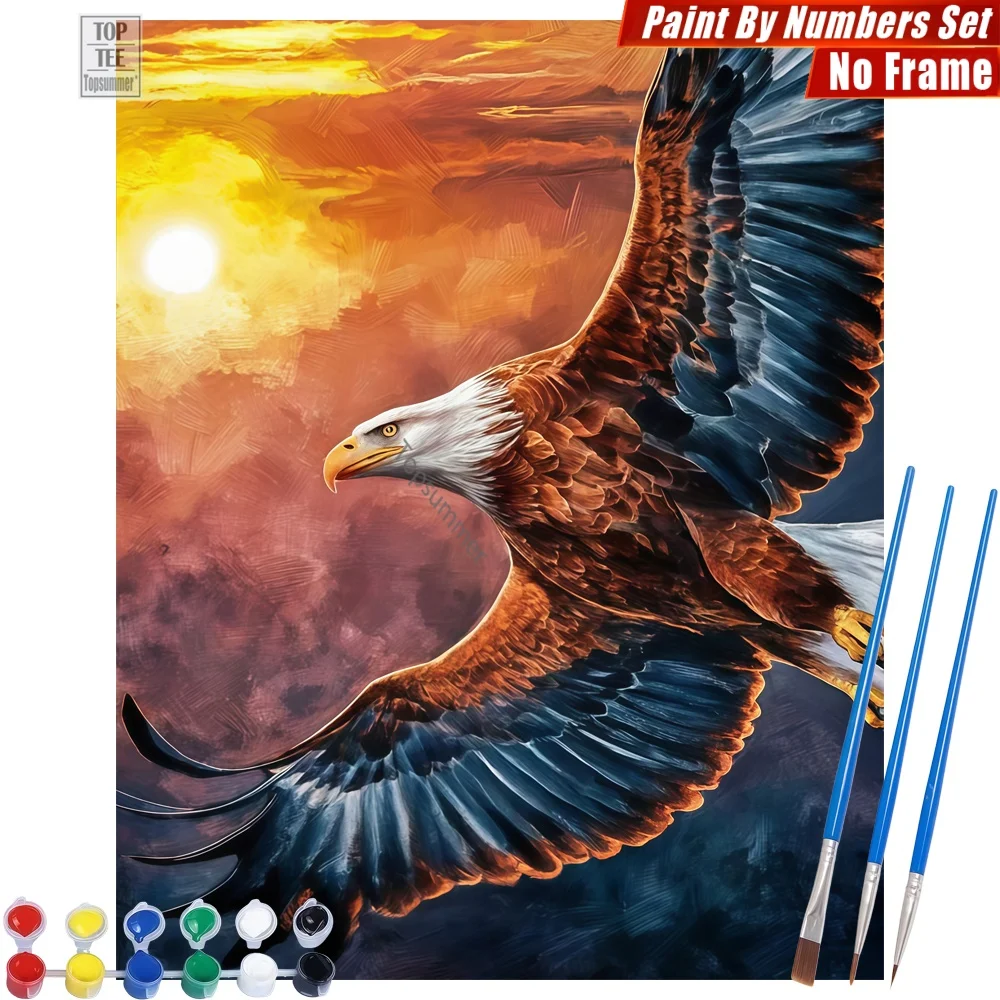 

Набор для рисования по номерам «Ворон на закате» - Декор для дома и спальни, подарок на Хэллоуин для жены