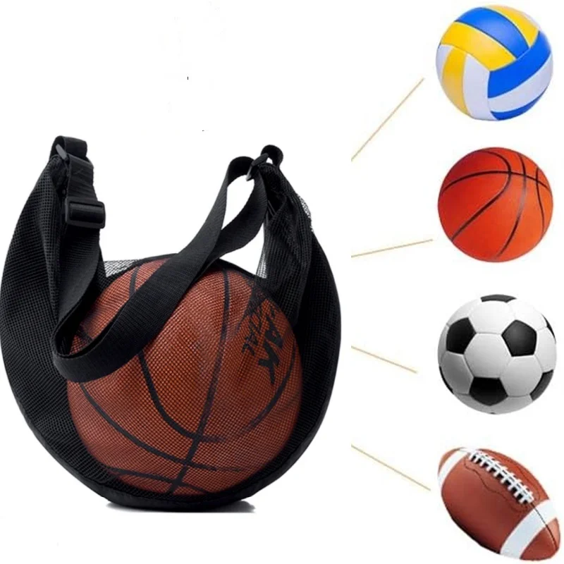 1 stuks draagbare schoudertas rugzak mesh tas voetbal volleybal basketbal opbergzakken sport reizen gym speelgoed netto zakken