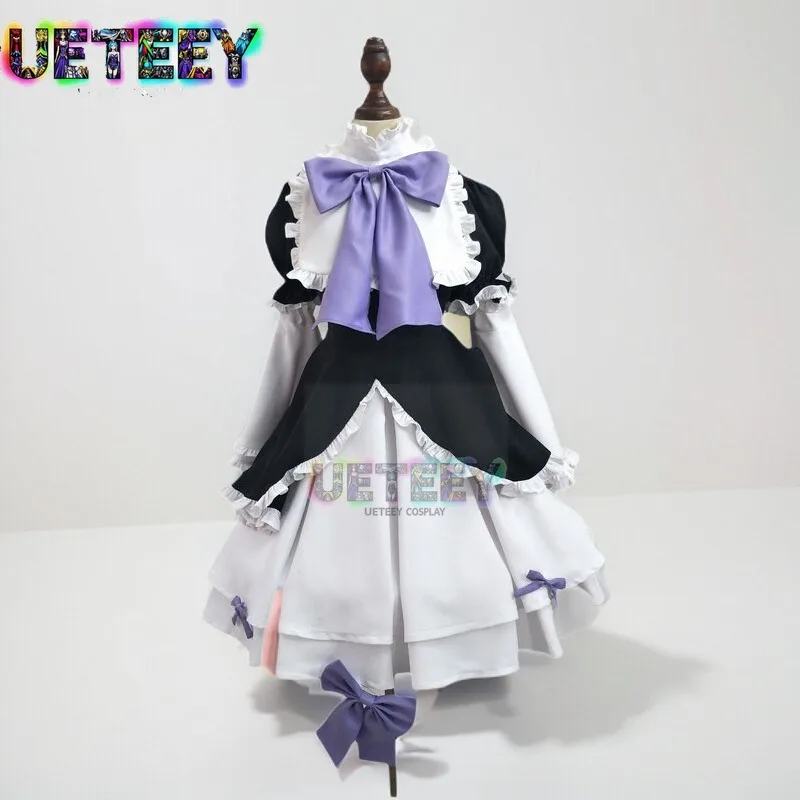 

UETEEY COS Bernkastel Cosplay Costume Umineko When They Cry Witch of Miracles Dress Maid Outfit Halloween Set