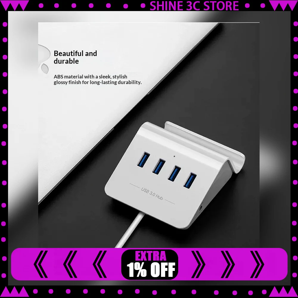 UGREEN 40439 USB 3.0 4 Port Hub Splitter 0.5m USB Expansion Adapter for Laptop Desktop Computer Keyboard Mouse Flash Drive