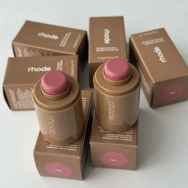 RHODE Skin Balm Jelly Bean Lip Gloss Piggy Juice Box Pocket Blush Stick Non-fading Waterproof Blusher Moisturizing Lipstick