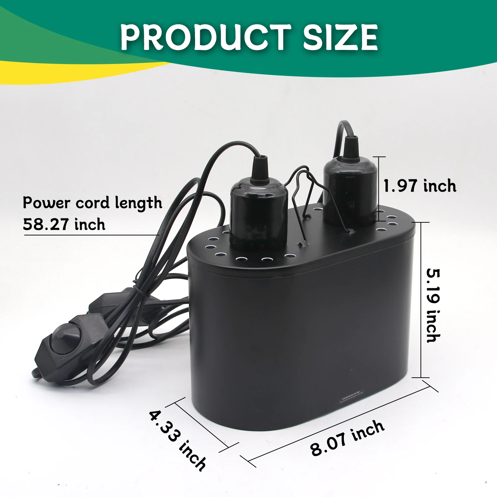Lampshade for Reptile UVB/UVA Heat Calcium Lamp Bulb for Turtle Lizard Snake Lguanas Feeding Box E26/E27 Energy Saving Light