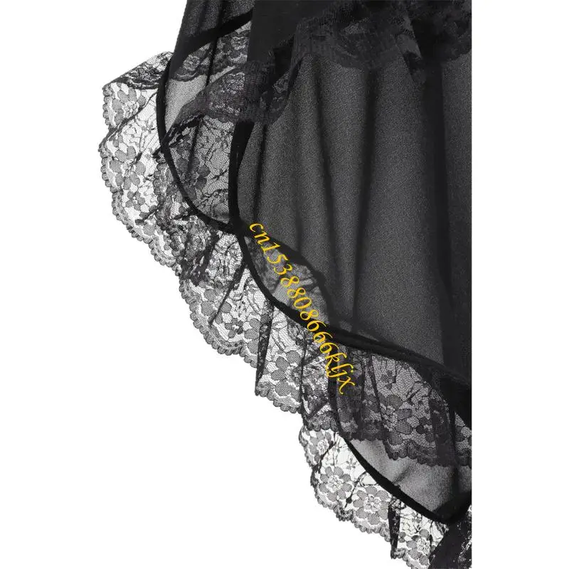 Mangas góticas desmontables guantes victorianos largos tul cubres brazo malla transparente 066c