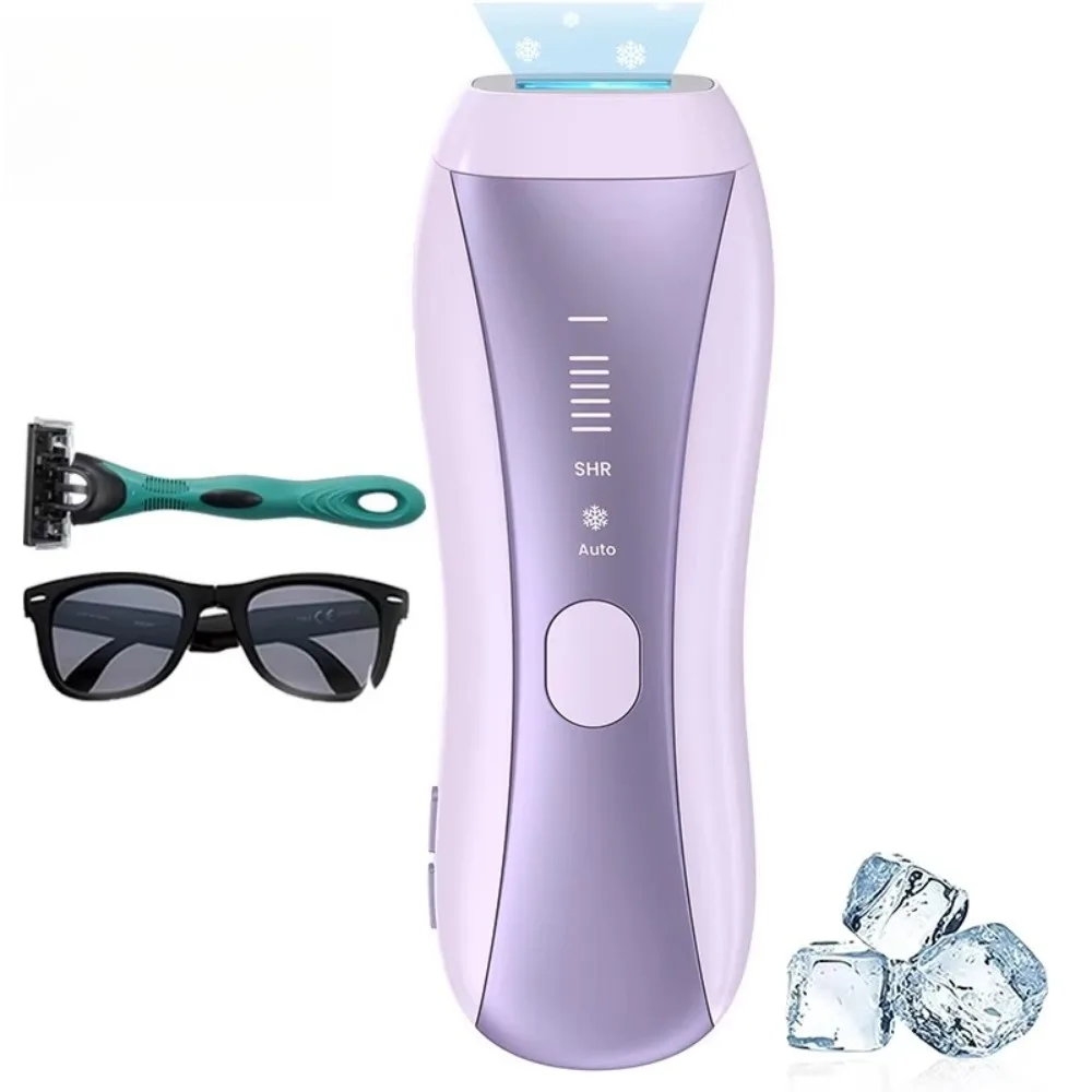At-Home Permanent Hair Removal Device, IPL  Hair Removal with Sapphire Ice Cooling - Painless & Fast for Women & Men
