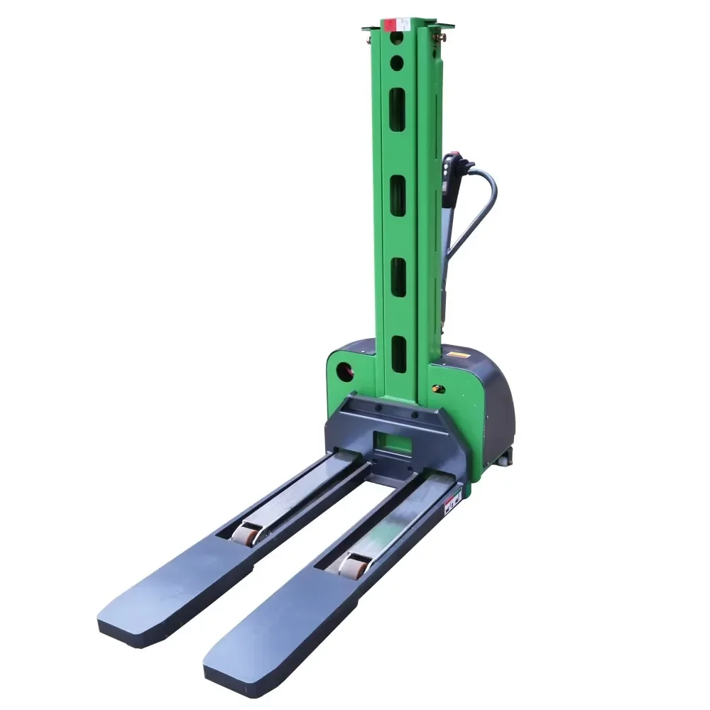 

For 500kg 700kg 1000 Kg 1.0 Ton 1250mm 1300mm Lifting Height Economic Semi Electric Self Lifter Pallet Stacker