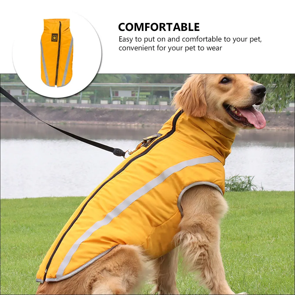 

Thickened Dog Cotton Coat Winter Warm Jacket Clothes for Large Dogs Outdoor Puppy Pet