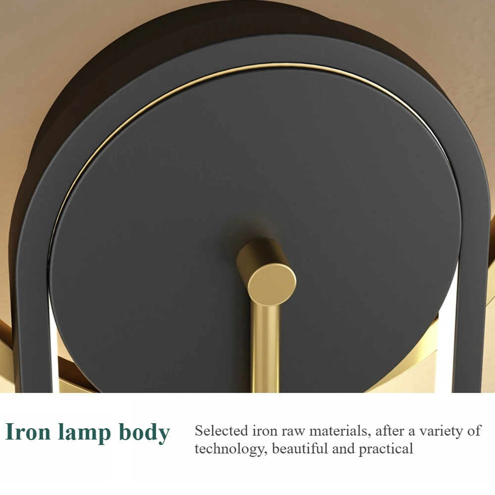 3 Color Dimmable Wall Light, Acrylic, Iron, Modern Geometric LED Wall Sconce for Living Room Bedroom Hallway Decor, Black Gold