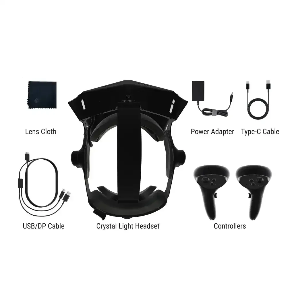Crystal Light PC VR Resolução 5760x2880 (monoular 2880x2880) 120Hz Nova Listagem