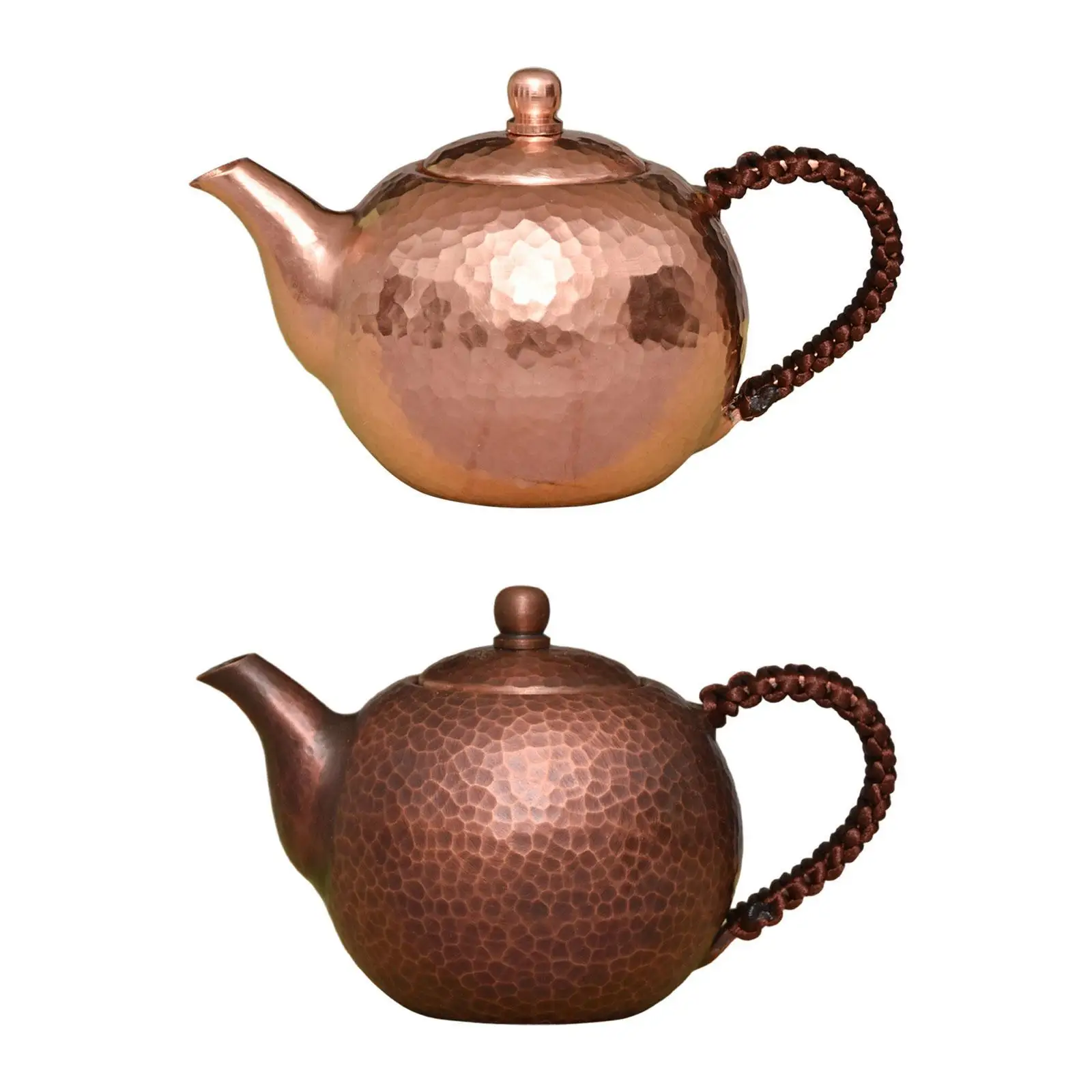 

Pure Copper Teapot Hot Water Kettle Easy Clean Multiuse 260ml Brass Tea Kettle for Tea House Camping Kitchen Home Living Room