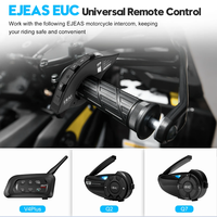 Original EJEAS 1Pc EUC Remote Control Motorcycle Handlebar For Type c V6Pro/Q2/Q7/Q8/V4 Plus/MS8/MS20 Helmet Intercom