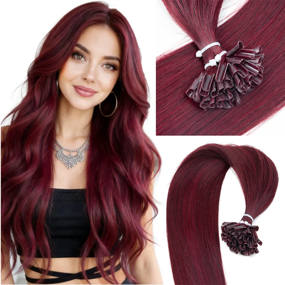 

Профессиональный набор для наращивания волос U-Tip, 12 дюймов, натуральные волосы Реми, для бесшовного объема, кератиновое соединение для легкого и безопасного снятия