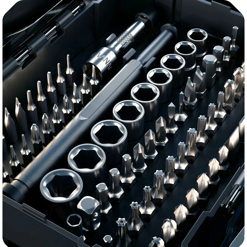 High Hardness Precision Screwdriver Bit Set with Ratchet Wrench Multi-functional Tool Kit for Motorcycle Repair