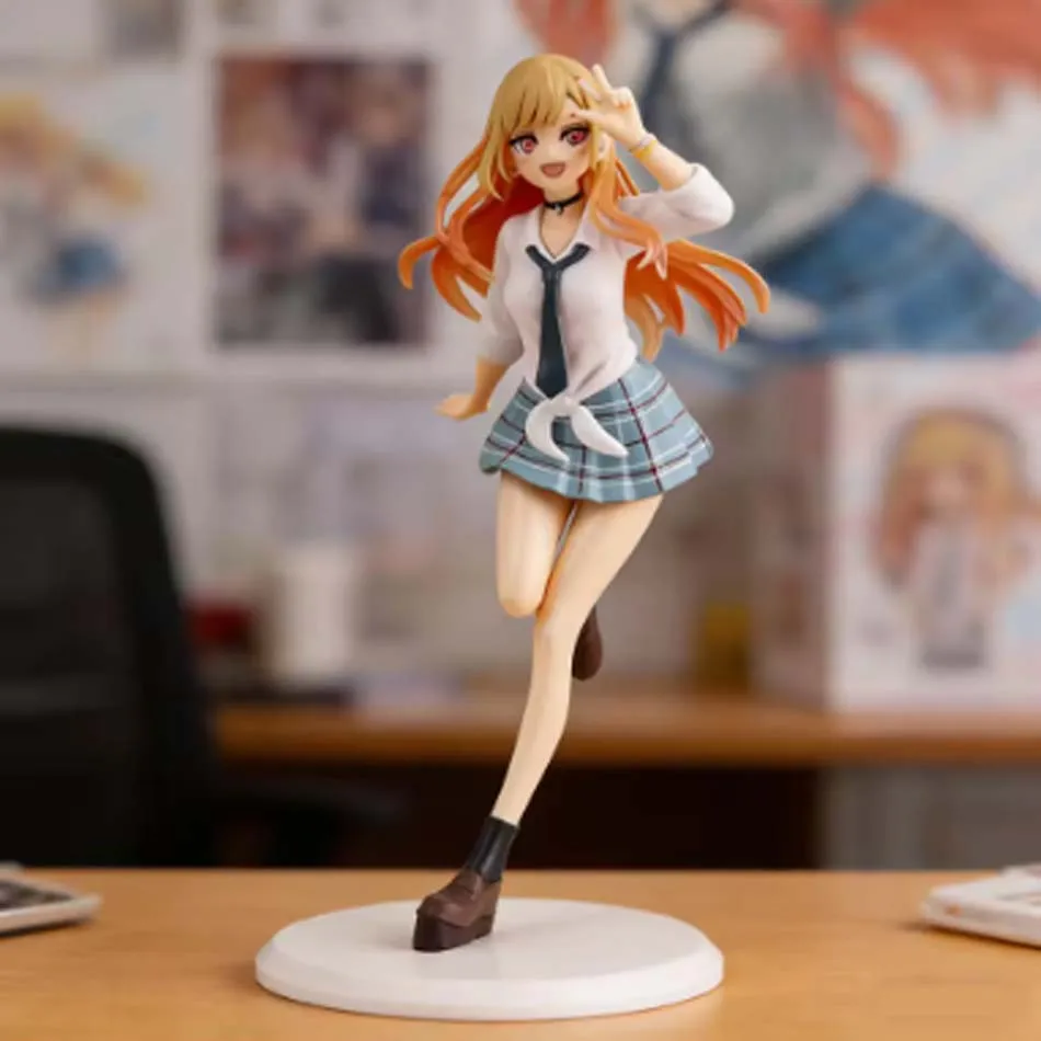 Hot sale My Dress-Up Darling Marin Figure, School Uniform Style Action Figure, Collectible PVC Model Doll, Desktop Ornament Gift