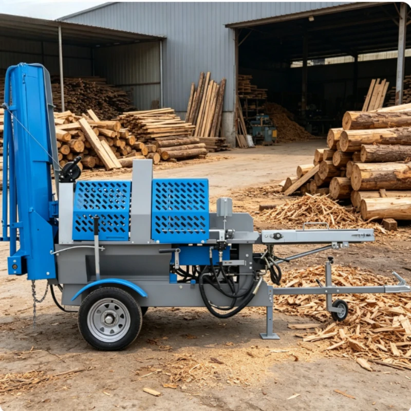 Fuel Efficient Gas Hydraulic Wood Splitter Low Oil Consumption Firewood Splitting Machine For Long Distance Forest Field Work
