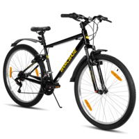 HILAND 26 27 Inch Mountain Bike, Mens Womens MTB with 18 Speeds, High-Tensile Steel Frame, V Brake, Hardtail Bicycle for Adults