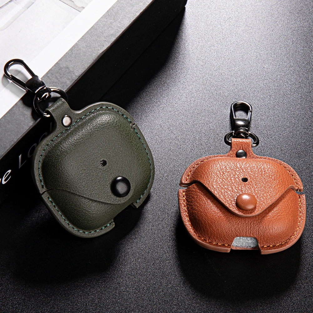 Retro-Lederhülle im Business-Stil für Airpods 4, 4. Generation, 2024, Kopfhörerhülle mit Haken für Apple AirPods 4. Generation