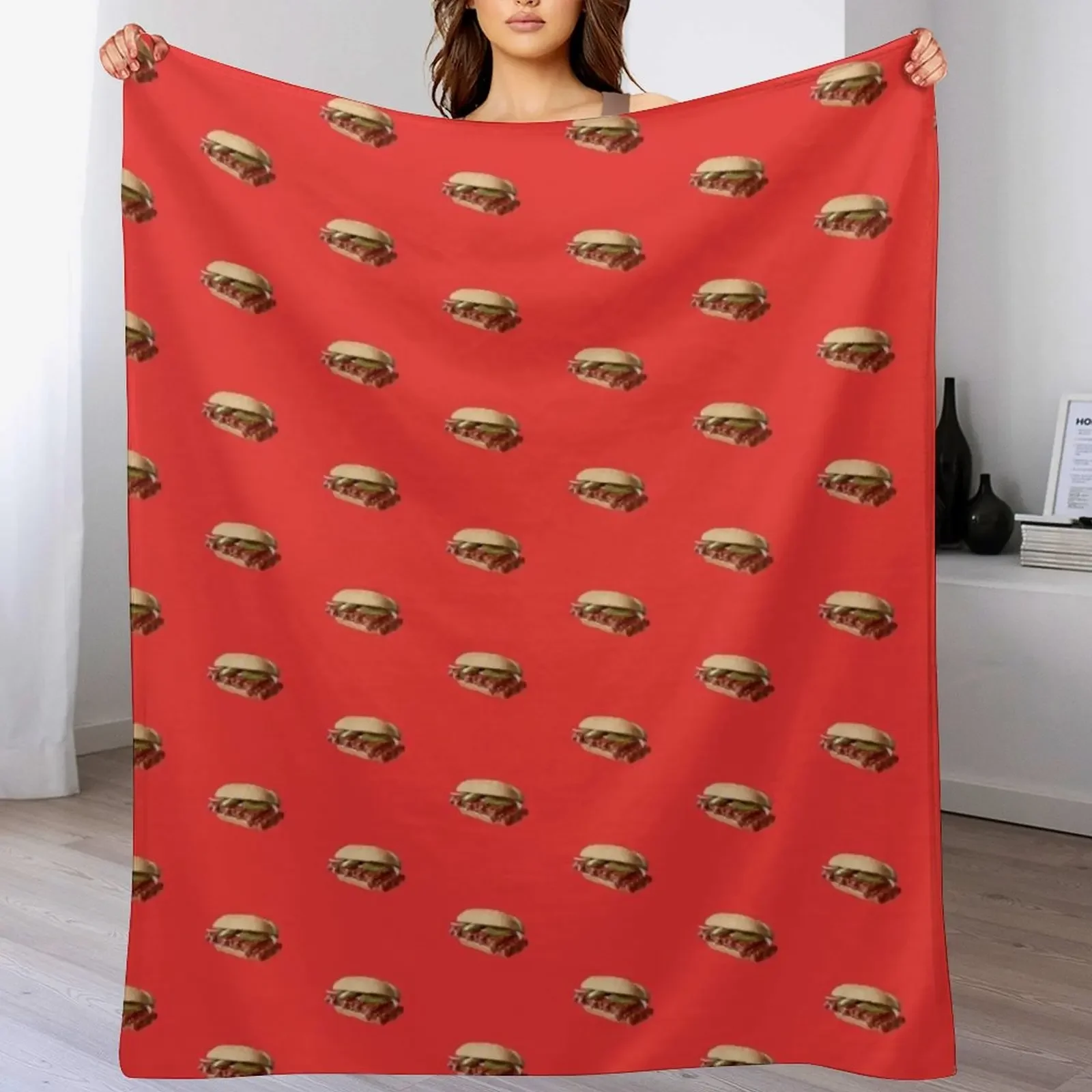 McRib Throw Blanket Cozy Sofa Blanket for TV Watching Napping