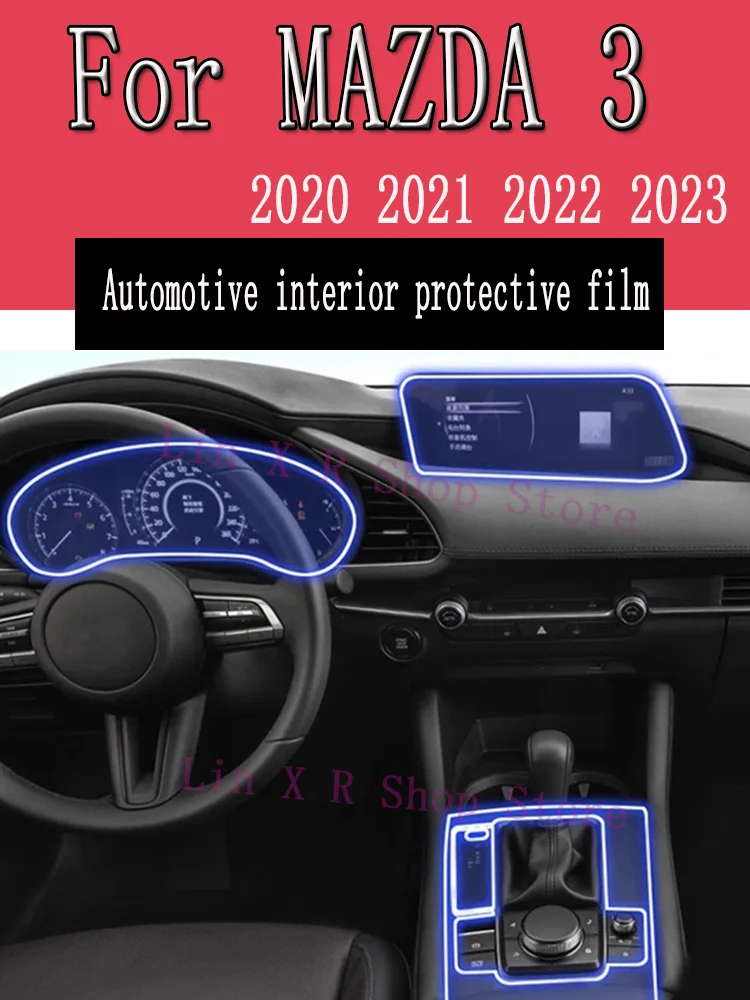 

For MAZDA 3 2020 2021 2022 2023 Gearbox Panel Navigation Automotive Interior Screen Protective Film TPU Anti-Scratch Sticker