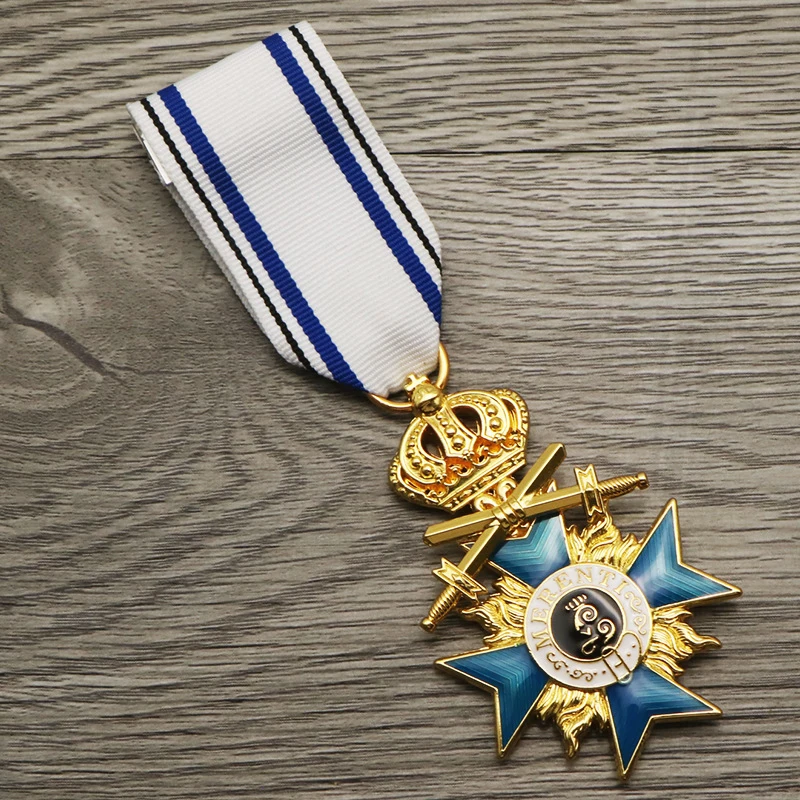 Emblème en métal émaillé, insigne commémoratif soviétique, croix de la couronne de prusse et de Bavière