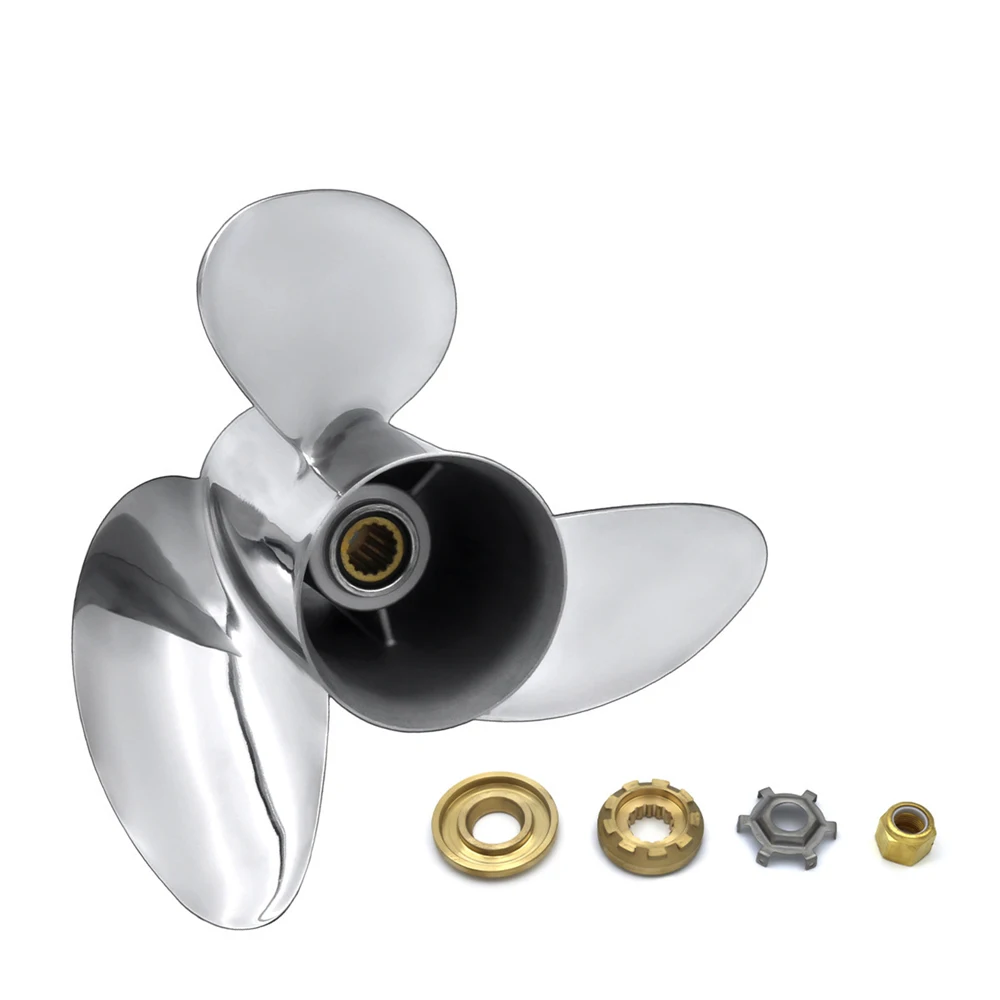 Stainless Steel Propeller 14*19 15 Teeth for Mercury 2 Stroke 150-300HP Outboard Engine