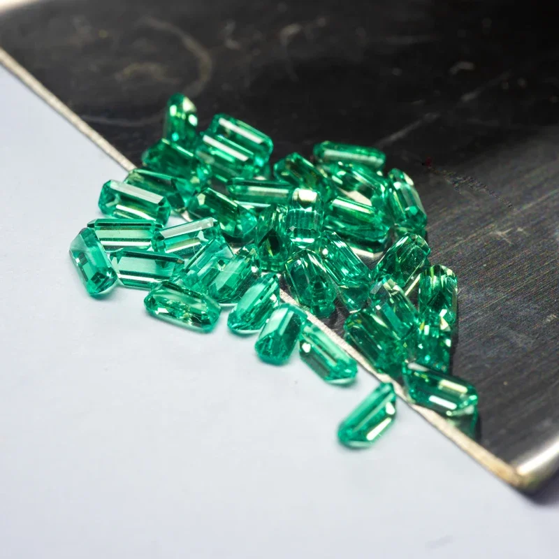 Top Lab Grown Columbia Emerald Stones Handgesneden hydrothermische smaragden edelsteen voor doe-het-zelf sieraden maken Selecteerbaar AGL-certificaat