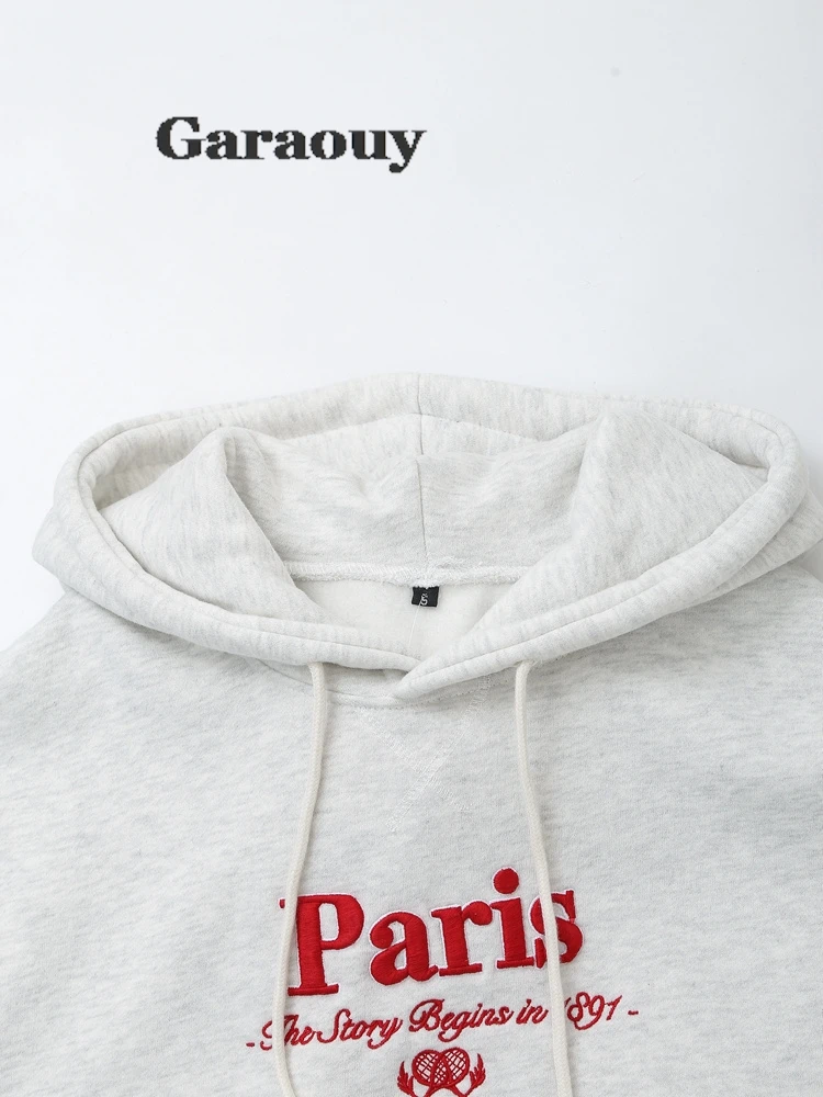 Garaouy Spring Woman Tracksuit Hoodies+Sweatpants 2-Piece Fashion Causal Jogging Sweatshirt Clothes Pullover Fleece Pant Sets