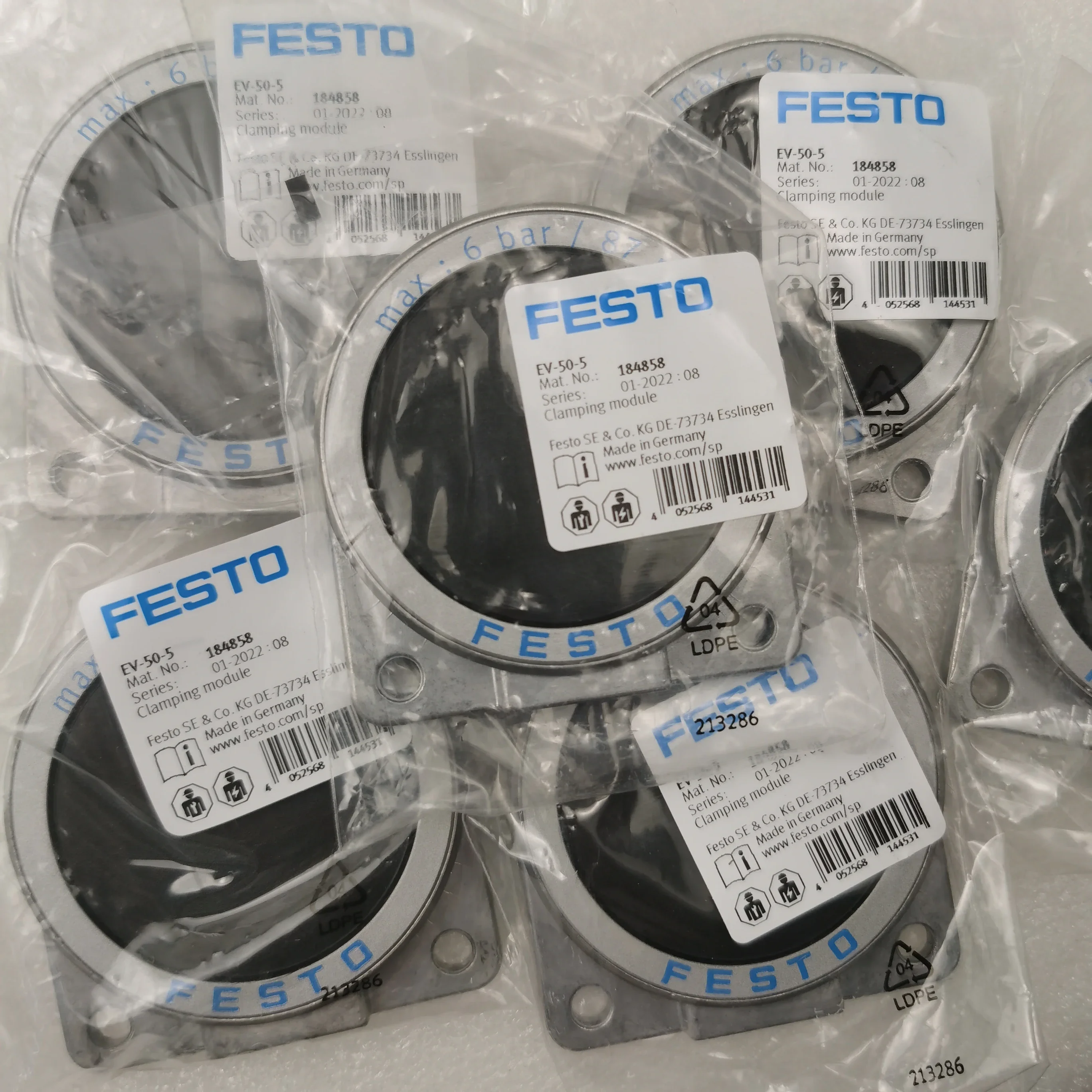 Festo diaphragm clamping cylinder EV-12/16/20/25/32/40/50/63-4/5 150685