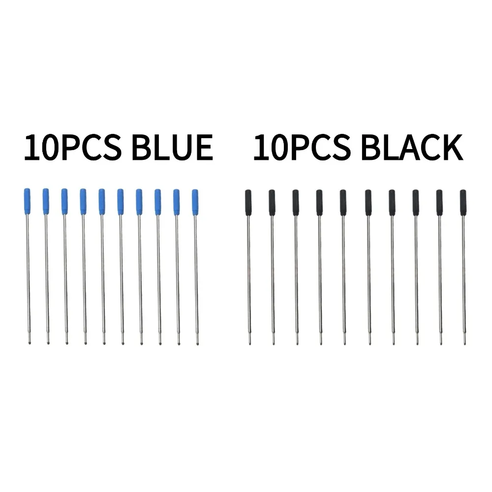 NEW 1-20Pcs Blue/Black Ballpoint Pen Refills Ink Medium Blue Black Ink Rods For Writing Office Stationery Replacement Refill