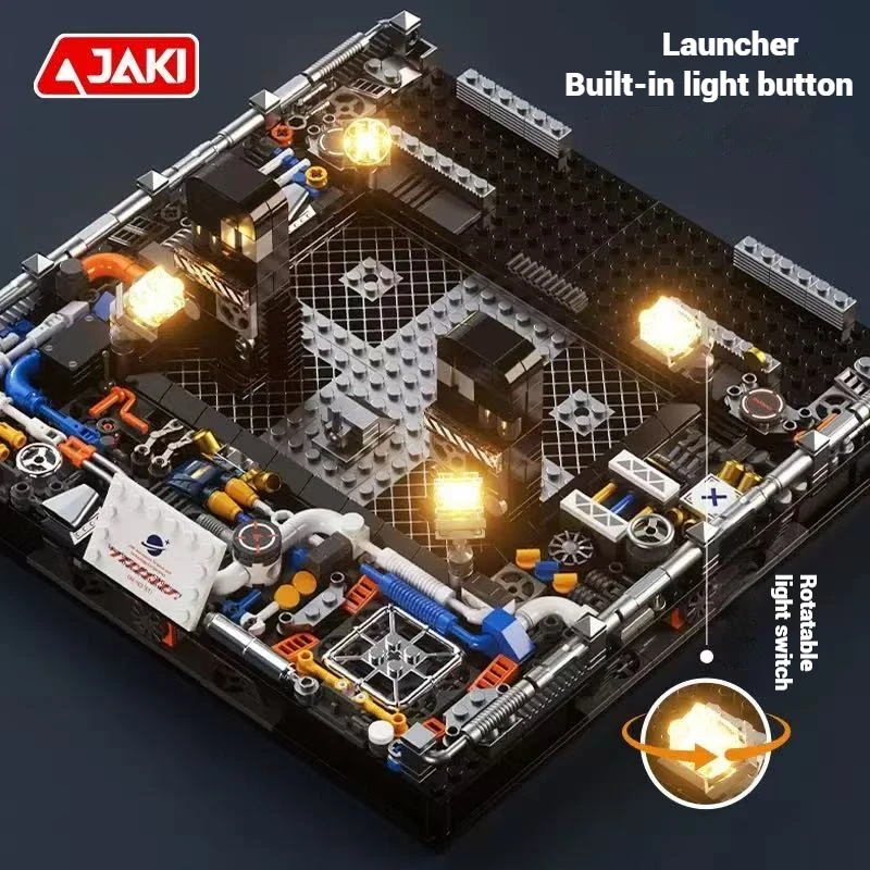 مجموعة ألعاب مكعبات البناء من سلسلة JAKI Space Exploration، لعبة تجميع نموذج طائرة الفضاء Super Rocket، هدية عيد ميلاد للأطفال #4