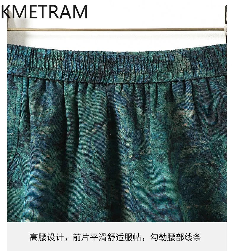 KMETRAM 100% Mulberry Silk Pants Women Casual Baggy Pants Xiangyun Sha Summer Harem Trousers 2026 Woman Clothing Pantalones