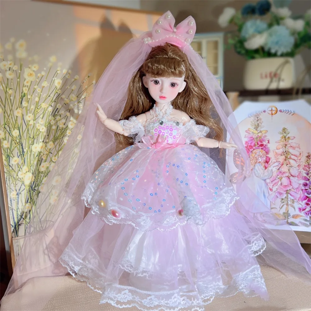 Rabbit Girl 30cm BJD Doll Toy Starry Blue Eyes Movable Dress Up BJD Dolls Attractive Eyes Jointed Dolls