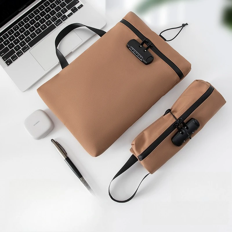 Oxford fabric anti-abrasion password lock wallet hanging strap passport ID card bank card document bag briefcase hand-held bag