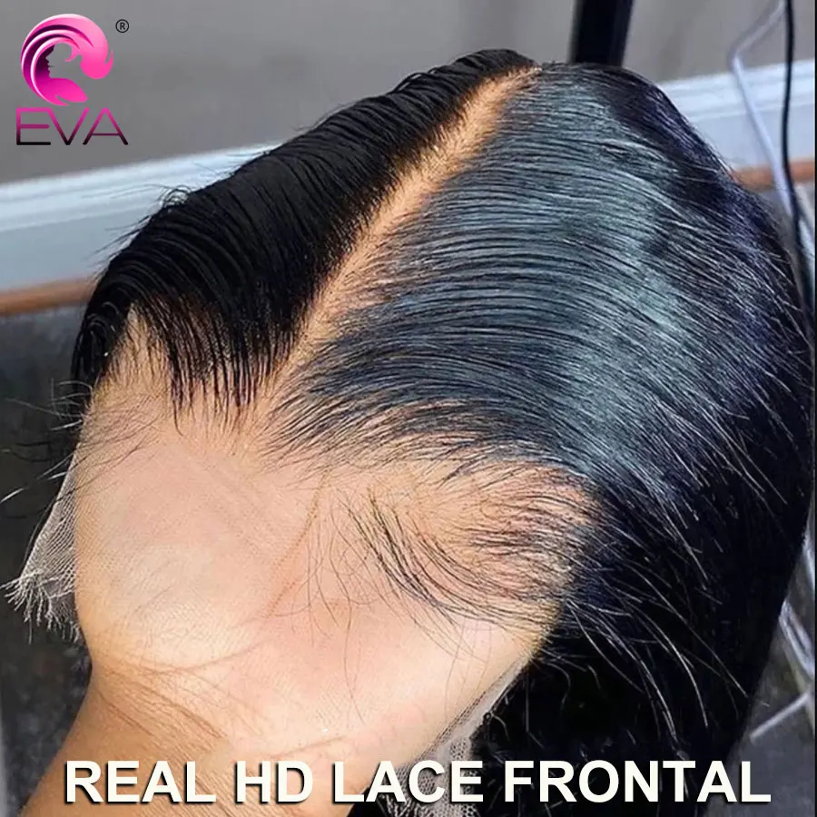 Eva Hair 13x4 HD Lace Frontal Closure 2x6 HD Lace Closure Straight HD Lace Frontals Only 5x5 Human Hair HD Closures Pre Plucked