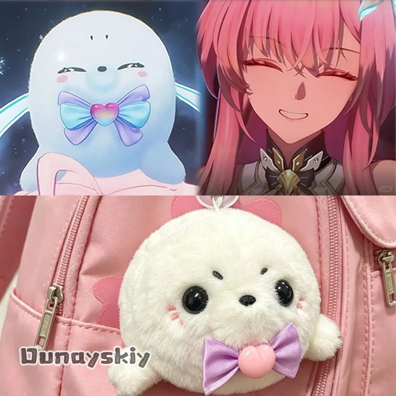 10CM Wuthering Waves Aemeath Headwear Seal Plush Doll KAWAII Stuffed Pendant Decoration Keychain Gift Roleplay Props Halloween
