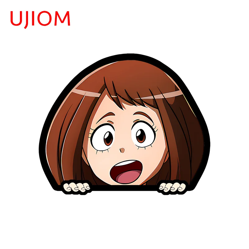 UJIOM Uraraka Ochako Kawaii Peeking Wall Sticker Attractive Bookshelf Kitchen Home Decal Suitable For Sofa Wall Windows Decor