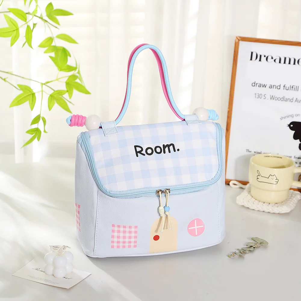1pc Makeup Bag Handheld Portable Toiletry Organizer for Cosmetics Miscellaneous Items Daily Use Nail Artist Bag makeup bag