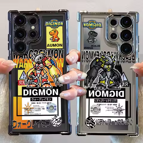 Clear Cover Case for Samsung Galaxy S25 Plus S25 Ultra S23 S22 Ultra S24 S21FE s24fe S20 FE s24ultra D-digimon Adventure Cool