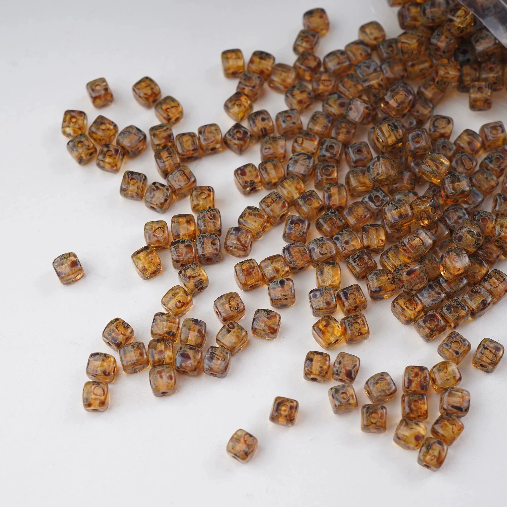 

4mm handmade beadeds bracelet necklace earrings loose jewelry DIY semi-finished production