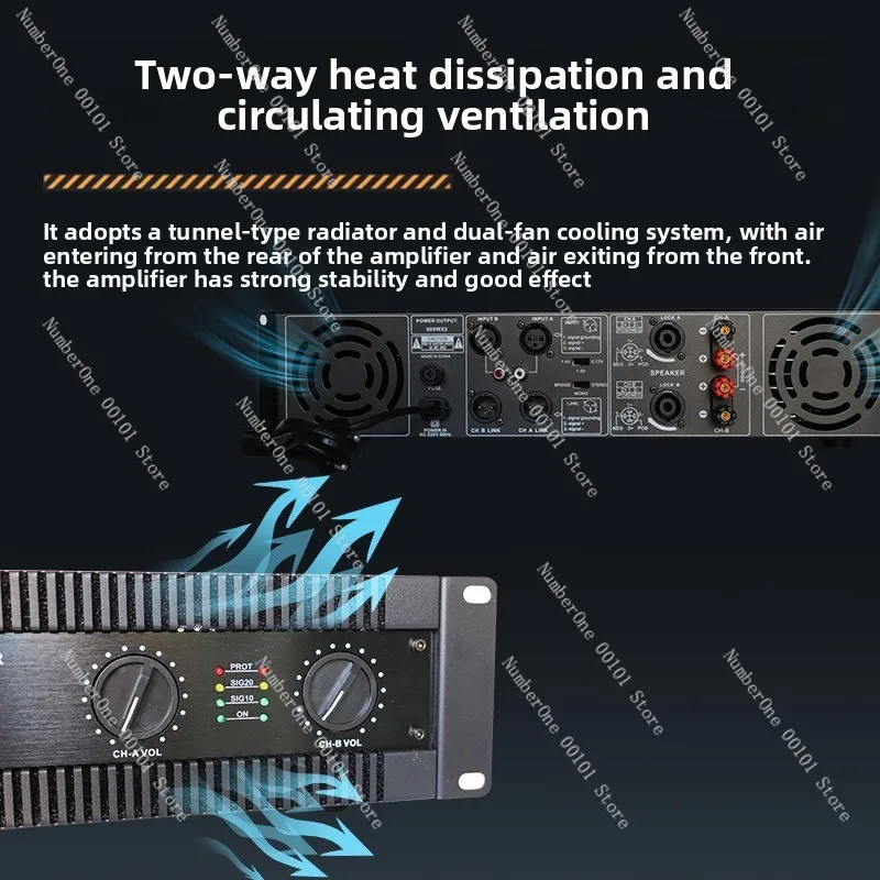 100w*2 pure power amplifier - high-power amplifier for broadcast, conference, stage, and outdoor professional use