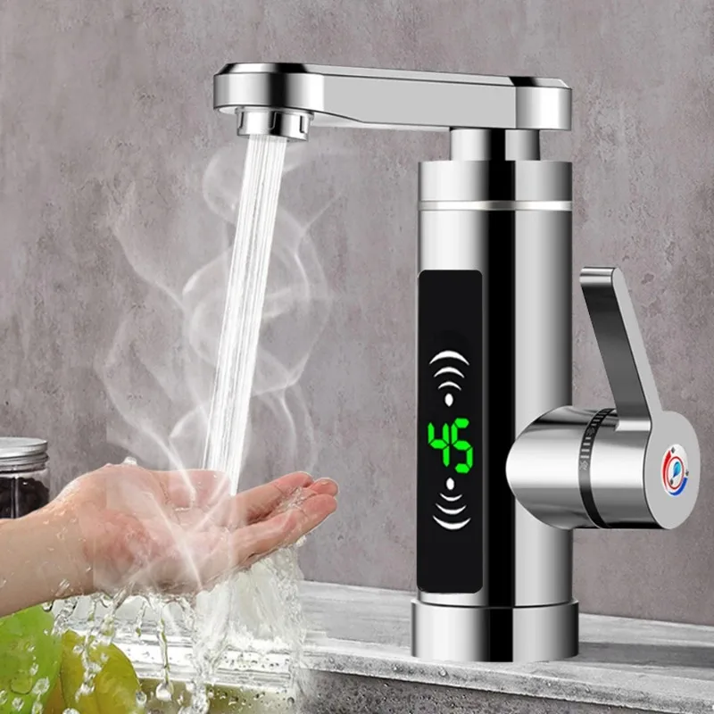 Electric Hot Water Faucet Instant Heating Type Kitchen Hot And Cold Small Kitchen Treasure Quick Heat EU Version