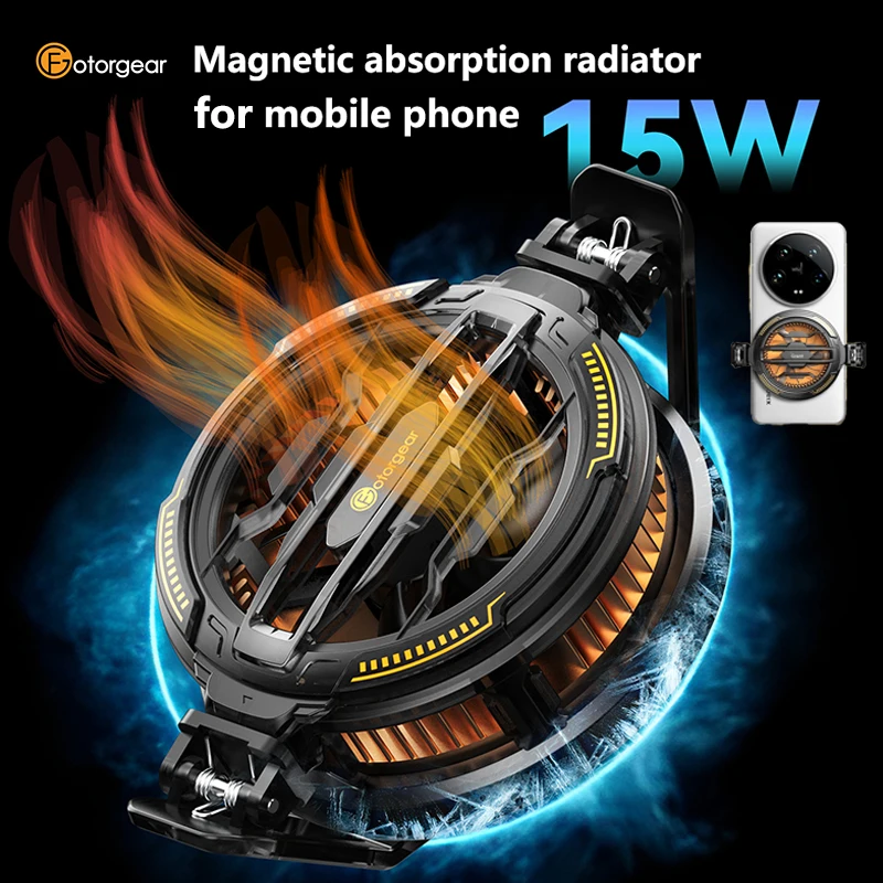 

Охлаждающий вентилятор Fotorgear, радиатор с магнитным зажимом для прямой трансляции для Apple и Android