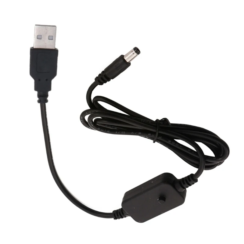 QC3.0 USB к DC5V-12V Кабель с регулируемым напряжением Регулировочный шнур со светодиодным вольтметром для ЖК-мониторов камеры