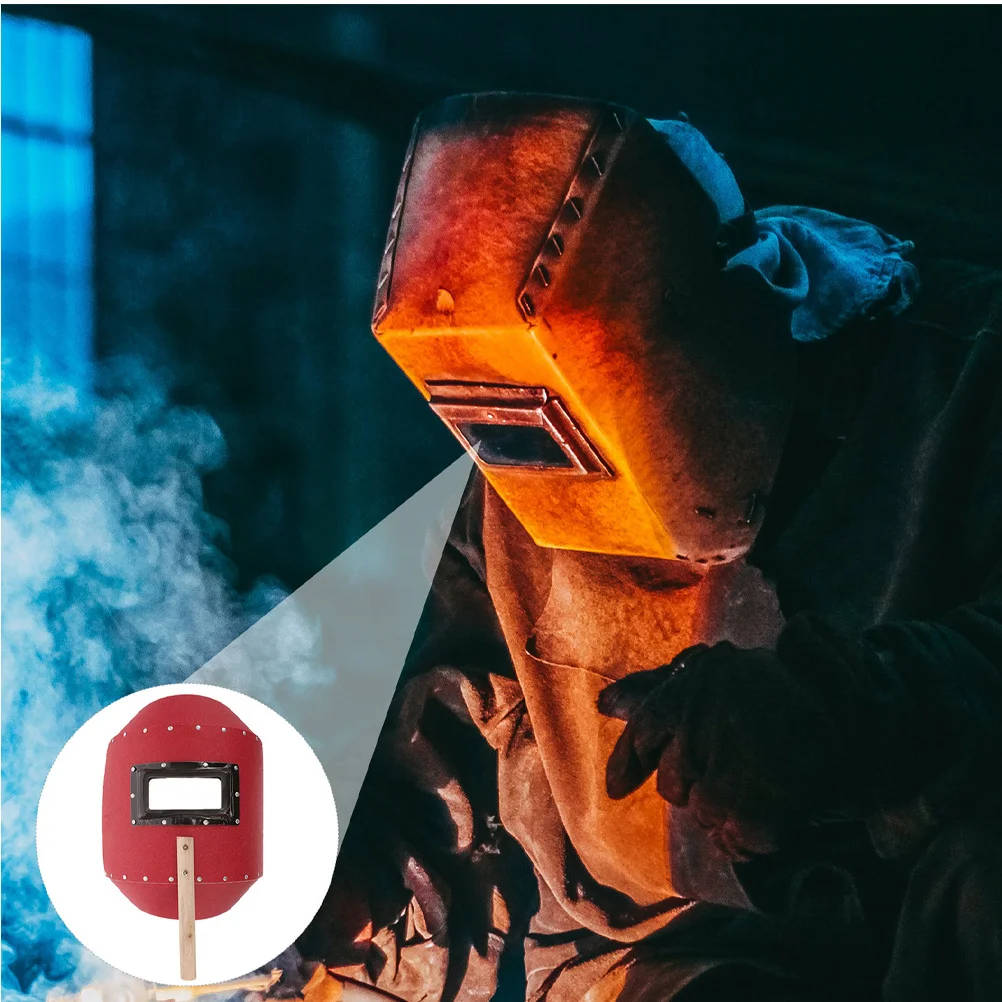 

2Pcs Welding Shield Handheld Welding Mask for Men Vulcanized Fiber Protection for Sparks Grinding Cutting Portable Welder Face