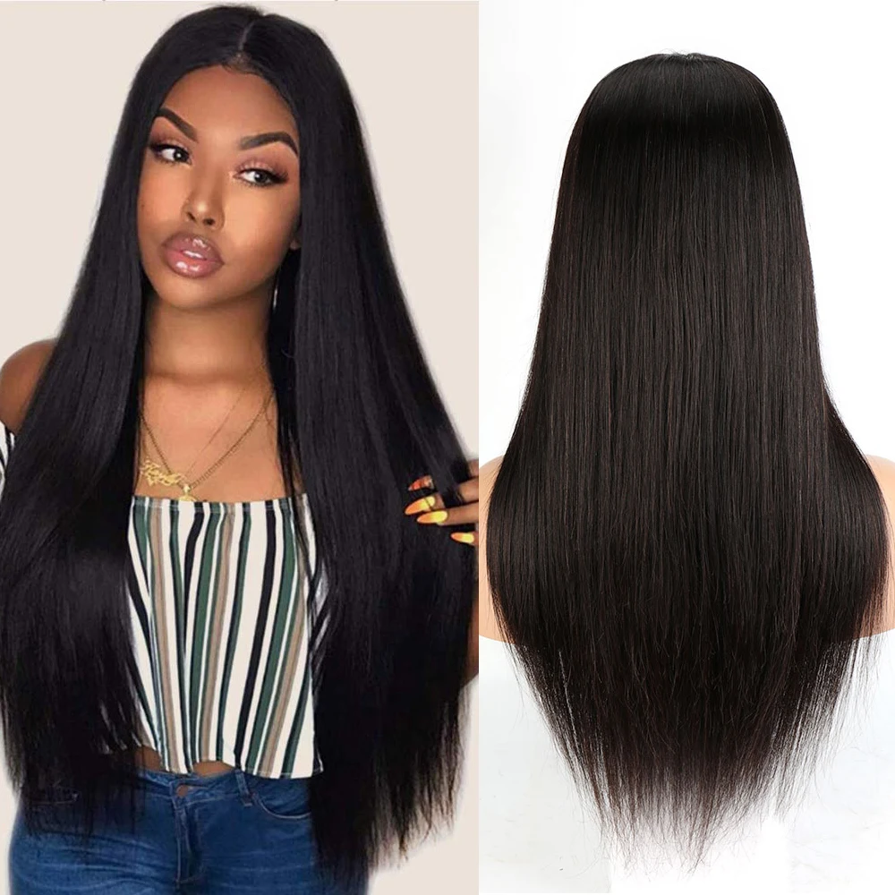 

Long Brazilian Remy Straight Bob Wig Lace Front Bobo Human Hair Wigs for Women Pre-Plucked 13x4 Transparent Lace Frontal Wig