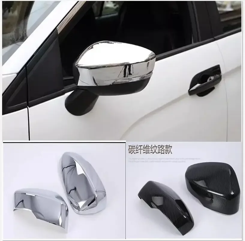 For Mitsubishi Eclipse Cross 2018 -2022 ABS Car Rearview Mirrors Cover Decoration Trim 2pcs Auto Accessories