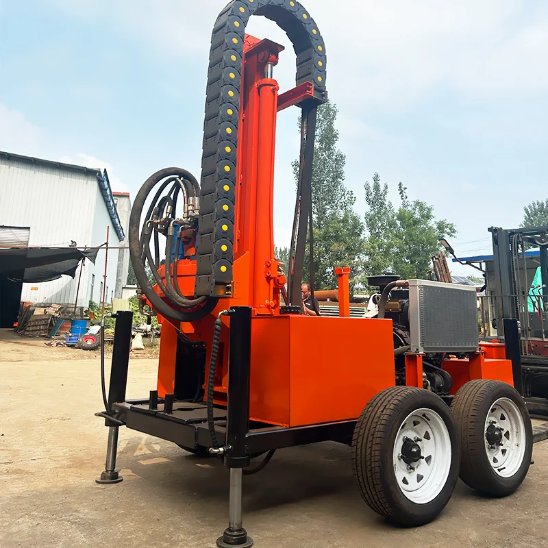 Индивидуальная буровая установка для водяных скважин, 100 м, 180 м, 200 м, гидравлические буровые установки, роторные буровые машины для сверл для скважин на продажу