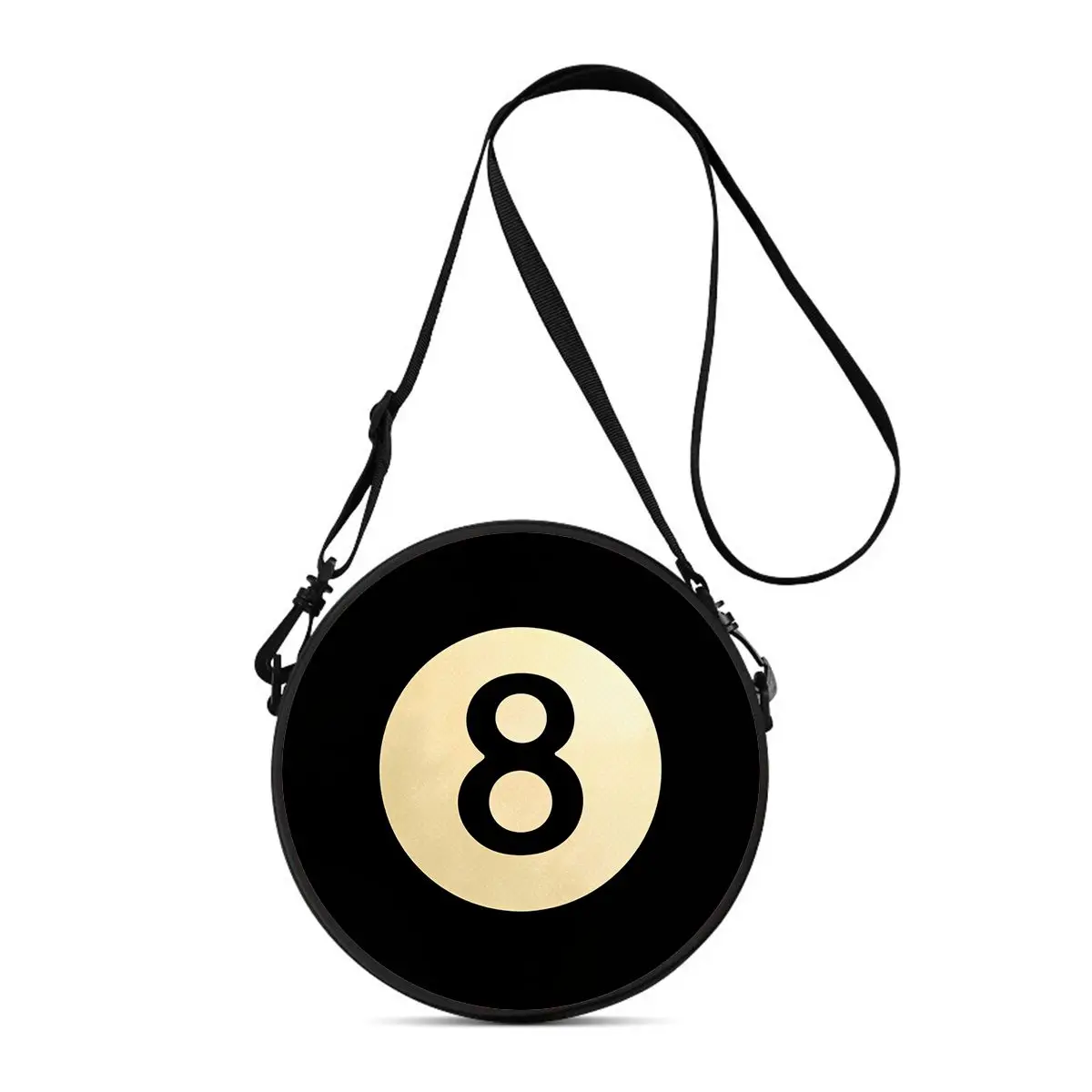 

Billiards Print Round Shoulder Bag Casual Messenger Bag for Woman Best Gifts 2D Flat Casual Daily Crossbody Bag